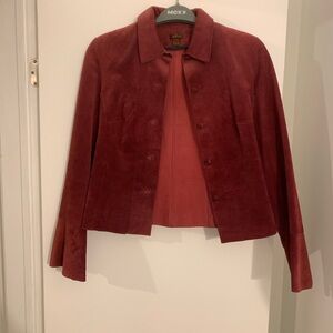 Danier Rich Red Velvet Coat